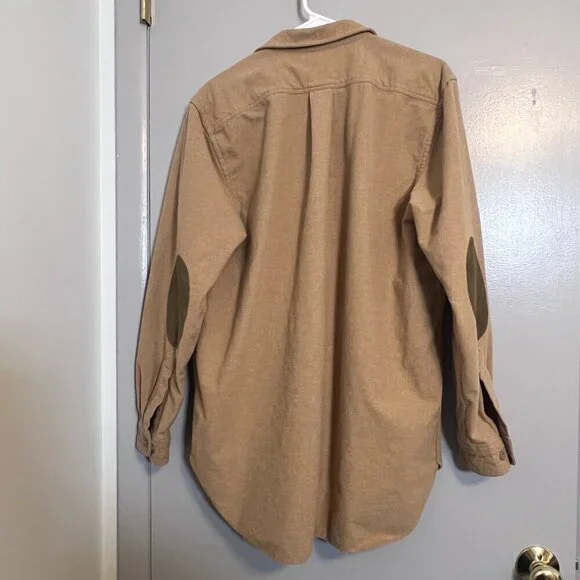 L.L. Bean Men's Shooting Button Down Shirt With Elbow Pads Tan Size L-Tall - Picture 3 of 3